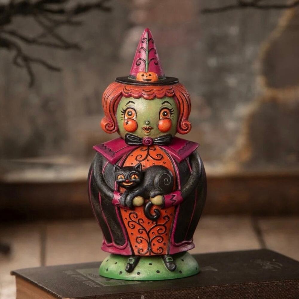 Bethany Lowe Johanna Parker Hagatha And Jack Spooks Jar Halloween Decor NEW - Picture 2 of 11